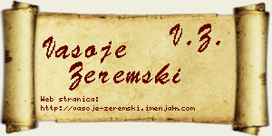 Vasoje Zeremski vizit kartica